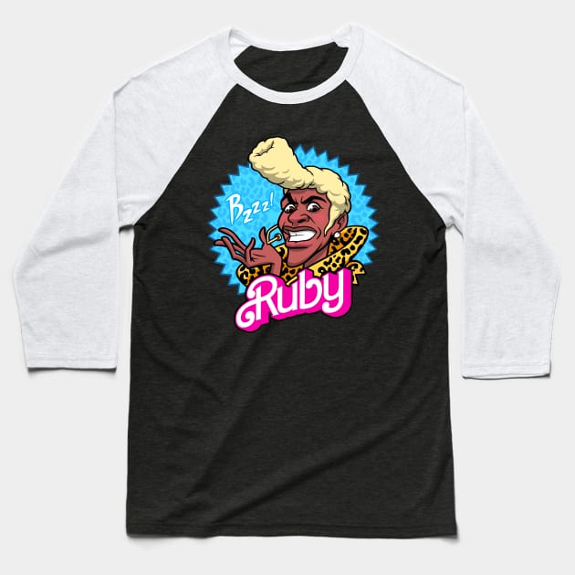 Ruby Rhod Baseball T-Shirt by Scud"